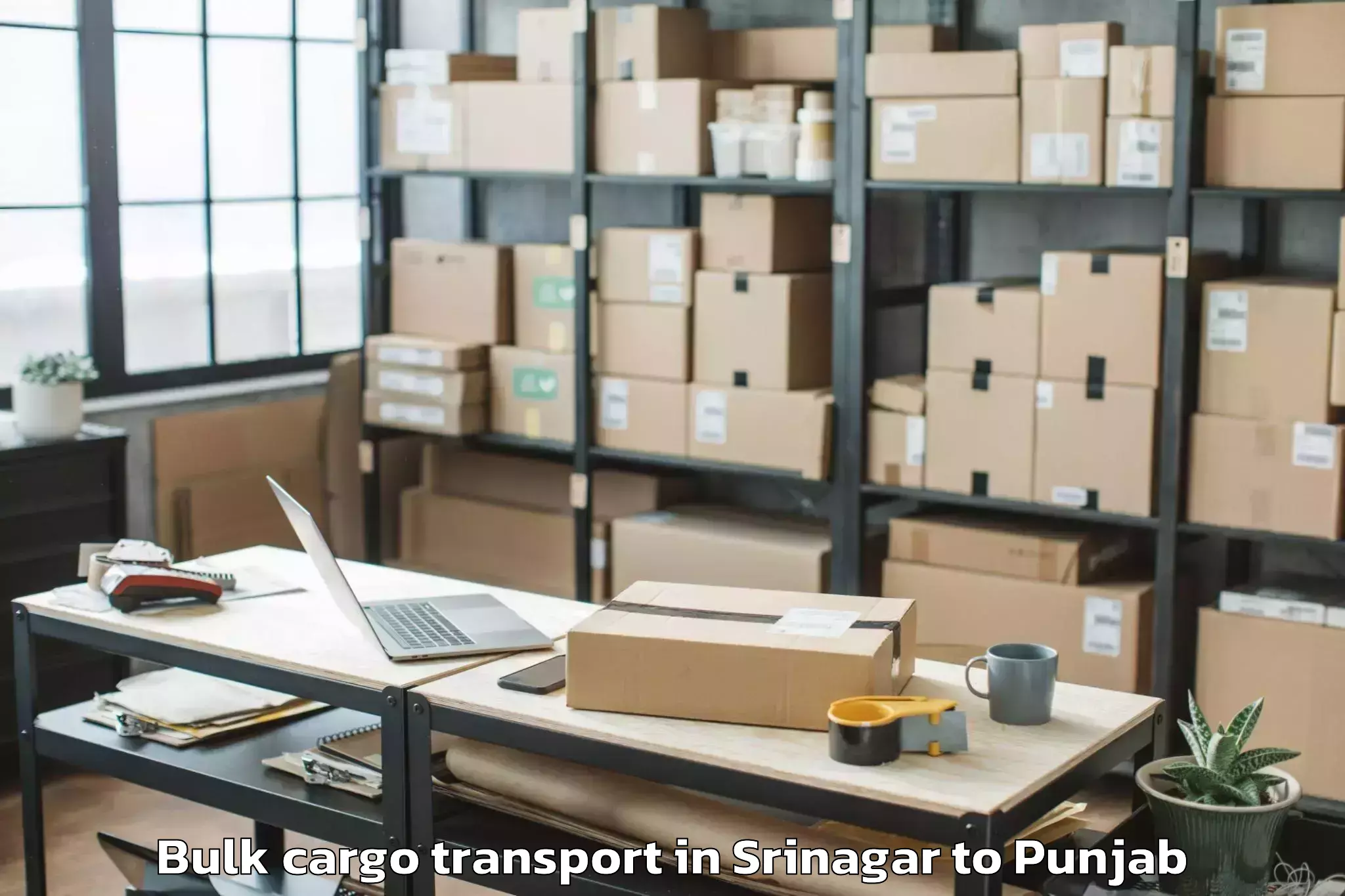 Srinagar to Pathankot Airport Ixp Bulk Cargo Transport Booking